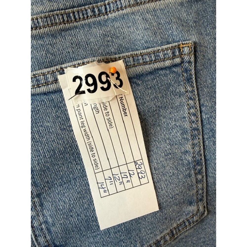 New Eddie Bauer Women Size 12 Blue Stretch Cotton High Rise Cutoff Denim Shorts - Picture 9 of 9